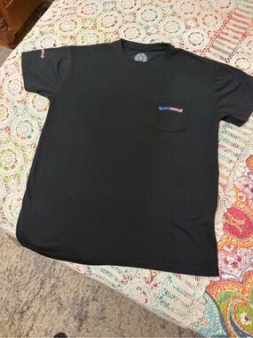 Chrome Hearts Black Tee with White Logo Neck Print
